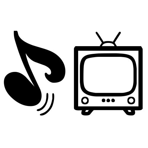 🎵📺 Emoji Domain black and white Symbola rendering